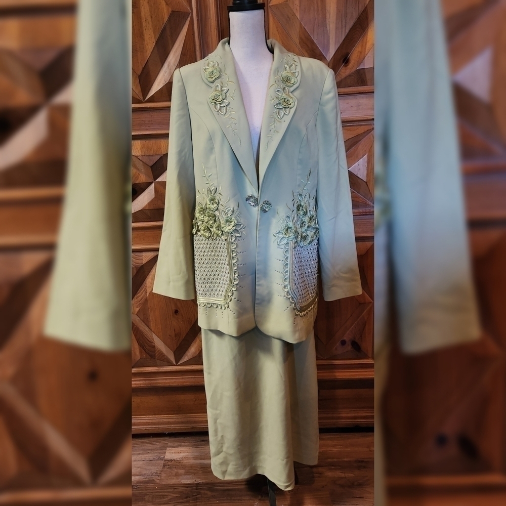 Nina Massini Skirt Suit Sz 14